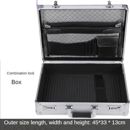 Password Lock Storage Box Office Folder Big Data Organization Certificate Aluminum Alloy Frame Canvas Tool Bag Organizer