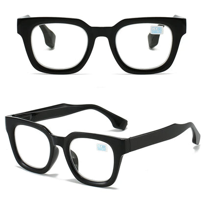 2024 New TR90 Rectangle Black Frame Reading Glasses Ultralight Anti Blue Light Presbyopic Glasses Eyewear Readers