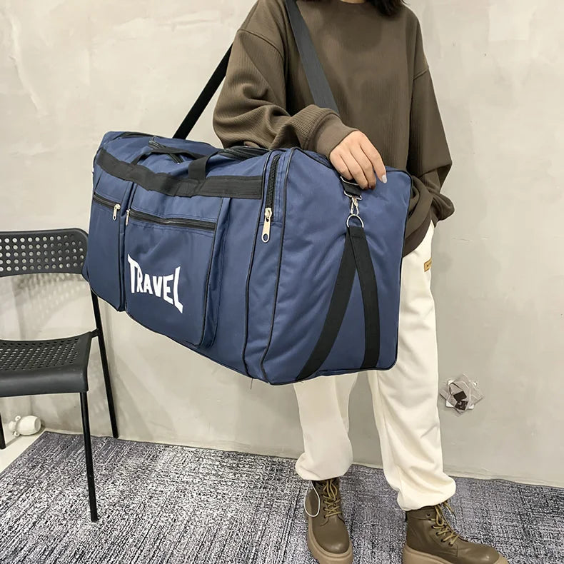 Travel Bag Foldable Large Capacity Waterproof Business Sports Handbag Wear-Resistant Portable Multifunction Duffel Bags Y36A