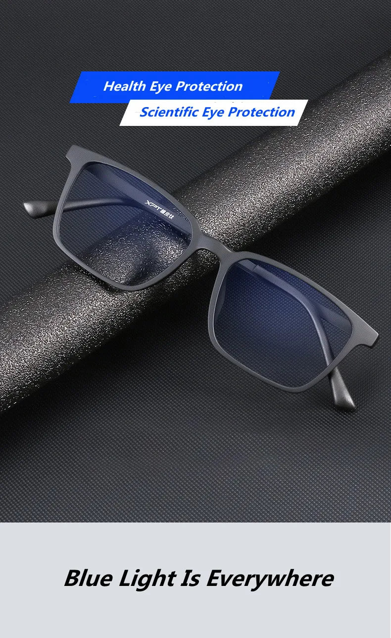 Ultralight Pure Titanium Photochromic Reading Glasses for Men Anti Blue Light Presbyopia Eyeglasses Resin Lens+0.5 0.75 1.75 2.5