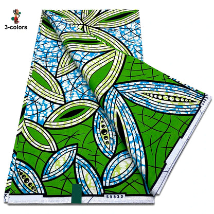 2025 Guaranteed Veritable Original African Wax Print Fabric Real Nigerian 100% Cotton Ankara Wax Fabric Soft Pagne Spuer Batik