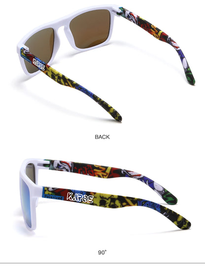 KAROS 2PCS Sunglasses Men/Women Polarized Square Mirror Brand Design Luxury UV400 SunShade Unisex Fishing Driving Cycling Hiking