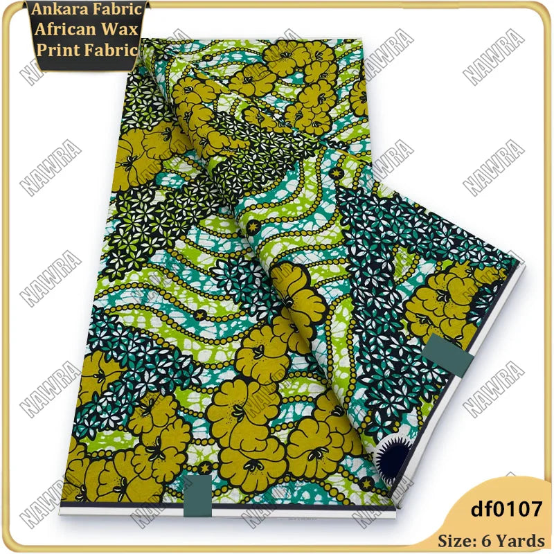 Fashionable African Real Wax Print Fabric 2026 Latest Design Ankara Wax Fabric Soft 100% Cotton Pagne Women Dress Loincloth ﻿