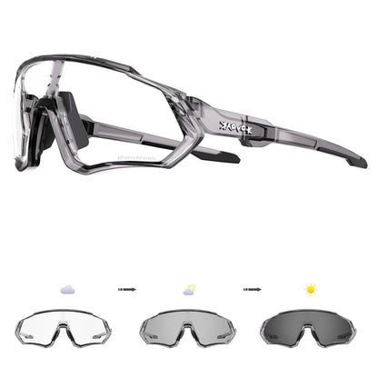 Kapvoe New Outdoor Photochromic Cycling Sunglasses Men Women Road Mountain Bike Bicycle Cycling Glasses Sport Running Eyewear