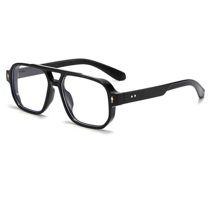 SHAUNA Double Bridges Anti Blue Light Retro Women Square Glasses Frame Fashion Men Optical Eyewear