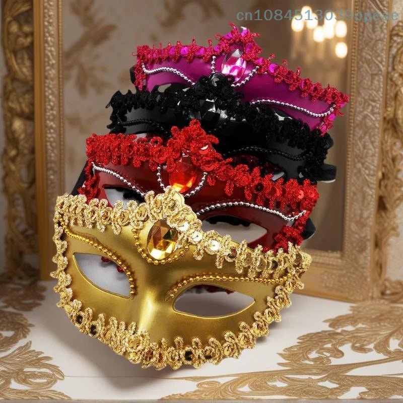 1 Pc Venetian Masquerade Mask Women Eye Mask Cosplay Prom Props Nightclub Face Mask Party Needs Accessory