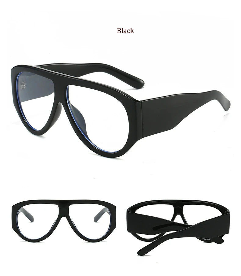 Big Frame Pilot Reading Glasses Frame Women Classic Oversized Prescription Eye Glasses Frame Brand Computer Eyeglasses Unisex