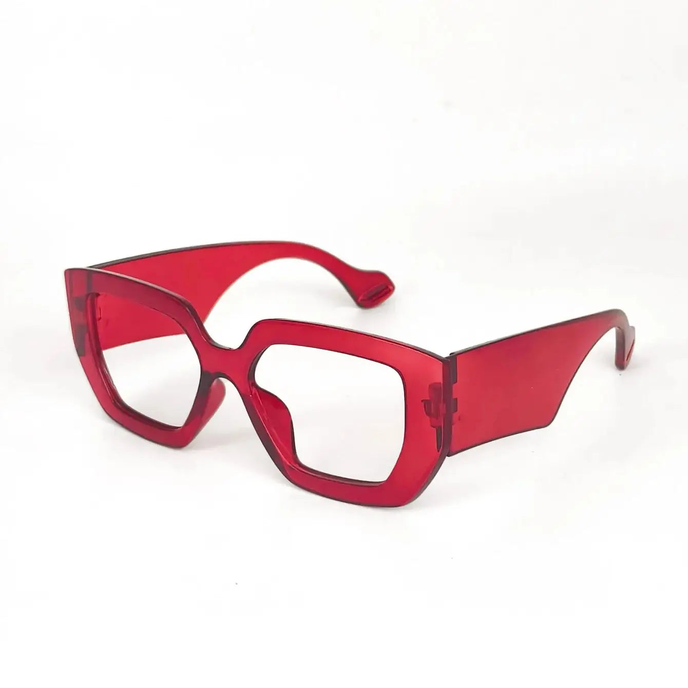 1pc Women's Square Large Frame Fashion Flat Mirror Summer Autumn Daily Travel School Decoration Glasses