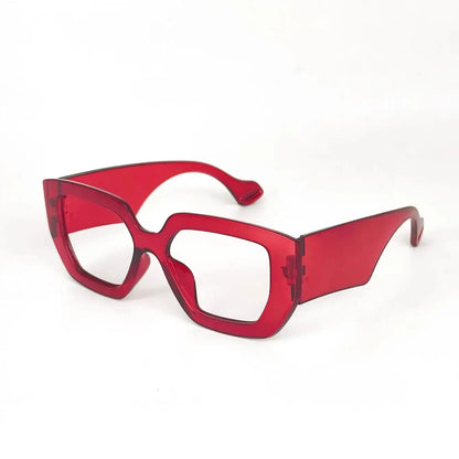 1pc Women's Square Large Frame Fashion Flat Mirror Summer Autumn Daily Travel School Decoration Glasses