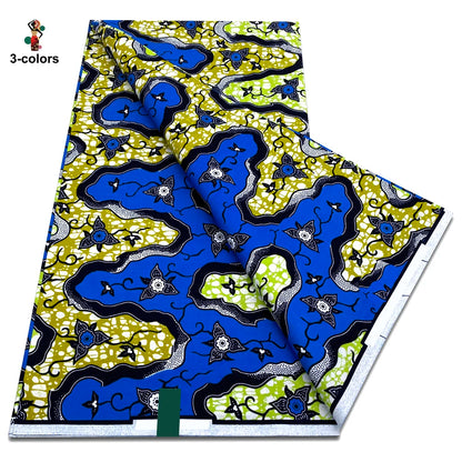 2025 Guaranteed Veritable Original African Wax Print Fabric Real Nigerian 100% Cotton Ankara Wax Fabric Soft Pagne Spuer Batik