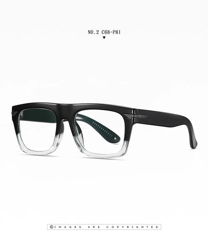 AUECMOI Vintage Men Square Glasses TR90 Frame Myopia Customizable Prescription Anti Blue Ray Optical Photochromic Eyeglasses