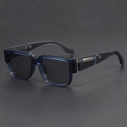 2025 New Vintage Oversized Square Sunglasses [1PCS Set Thick Frame Face Slimming Trendy Sun Glasses Street Style Windproof UV