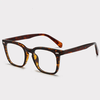 Transparent Square Men's Reading Glasses TR90 Large Frame Block Harmful Blue Light Myopia Prescription Glasses For Women