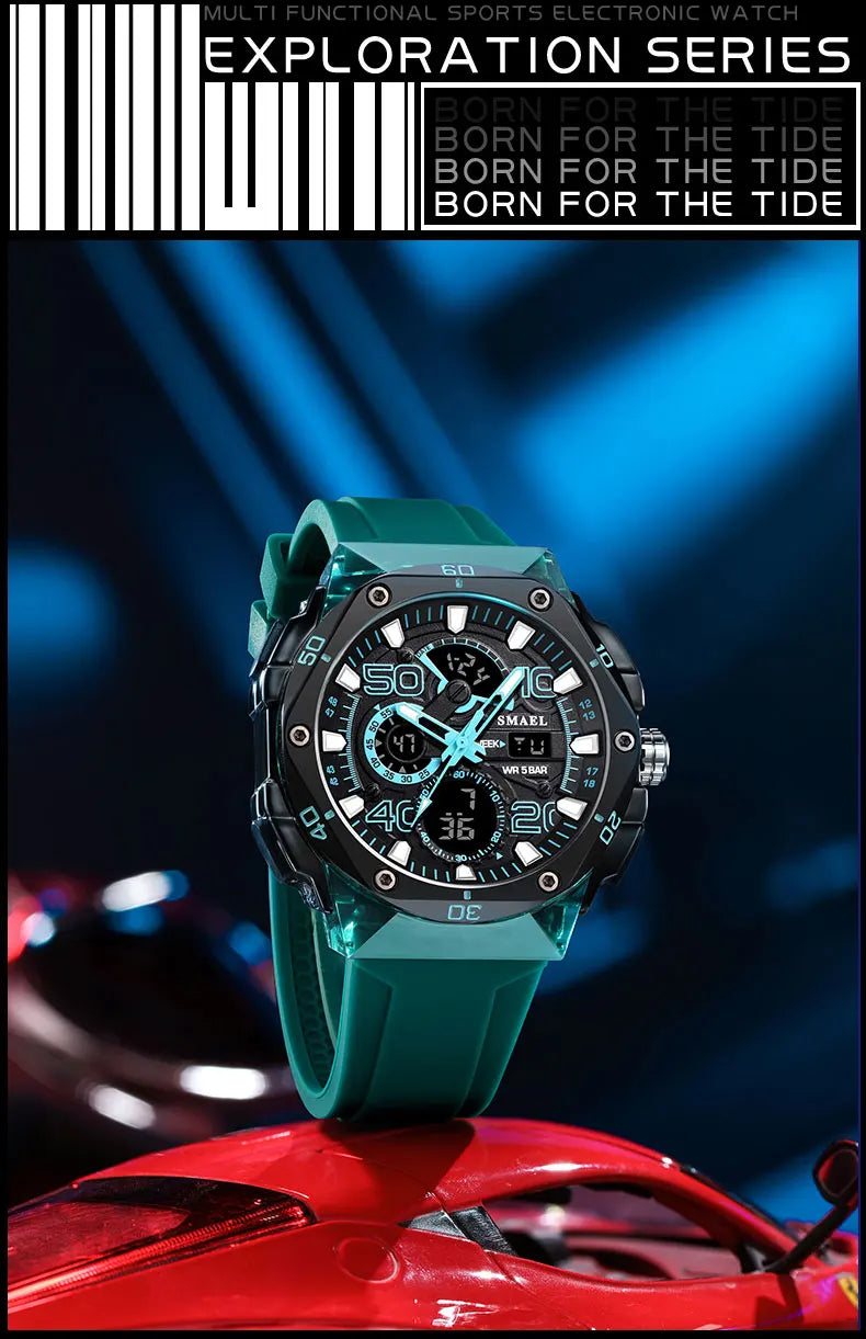 SMAEL Brand 8113 Waterproof Dropshipping Watch Alarm Clock night light Young Fashion business Quartz Sport Wristwatches