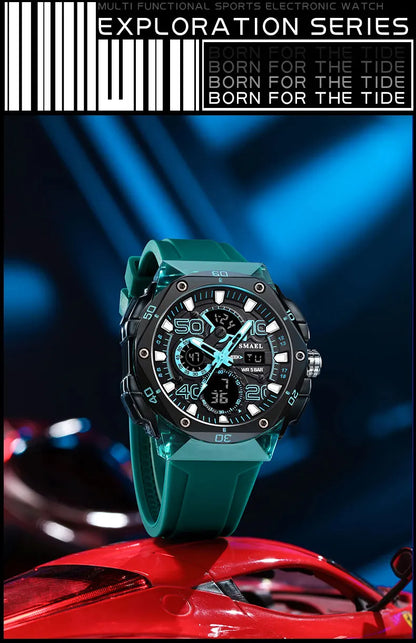 SMAEL Brand 8113 Waterproof Dropshipping Watch Alarm Clock night light Young Fashion business Quartz Sport Wristwatches