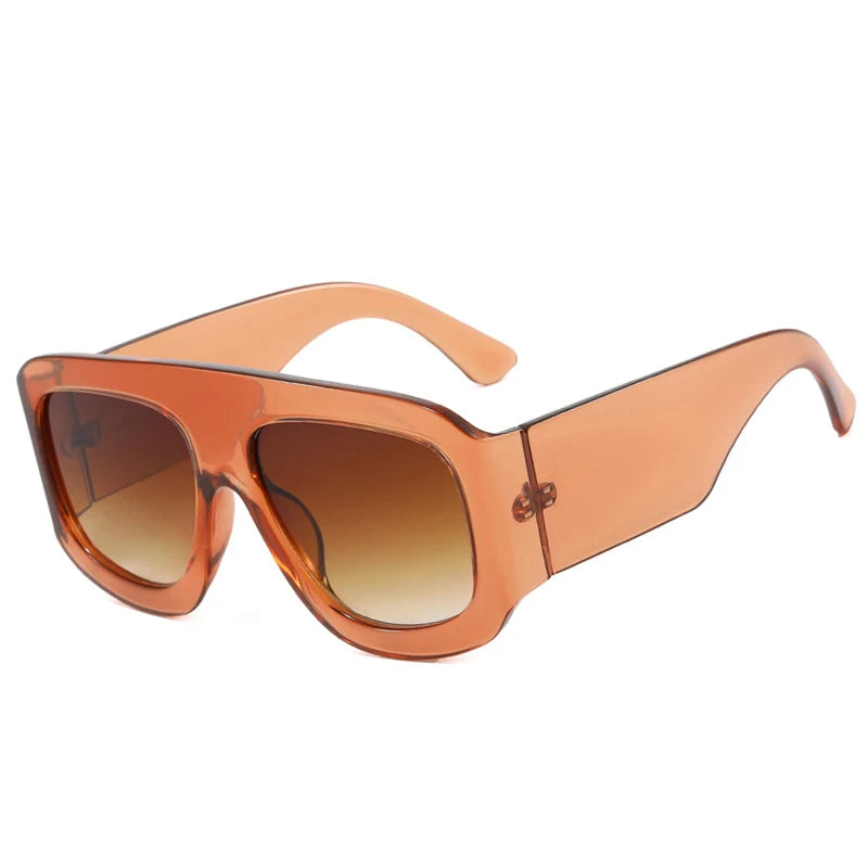 JNPCXI Oversized Square Sunglasses Fashion Gradient Women Luxury Retro Shades UV400 Outdoor Men Sun Glasses