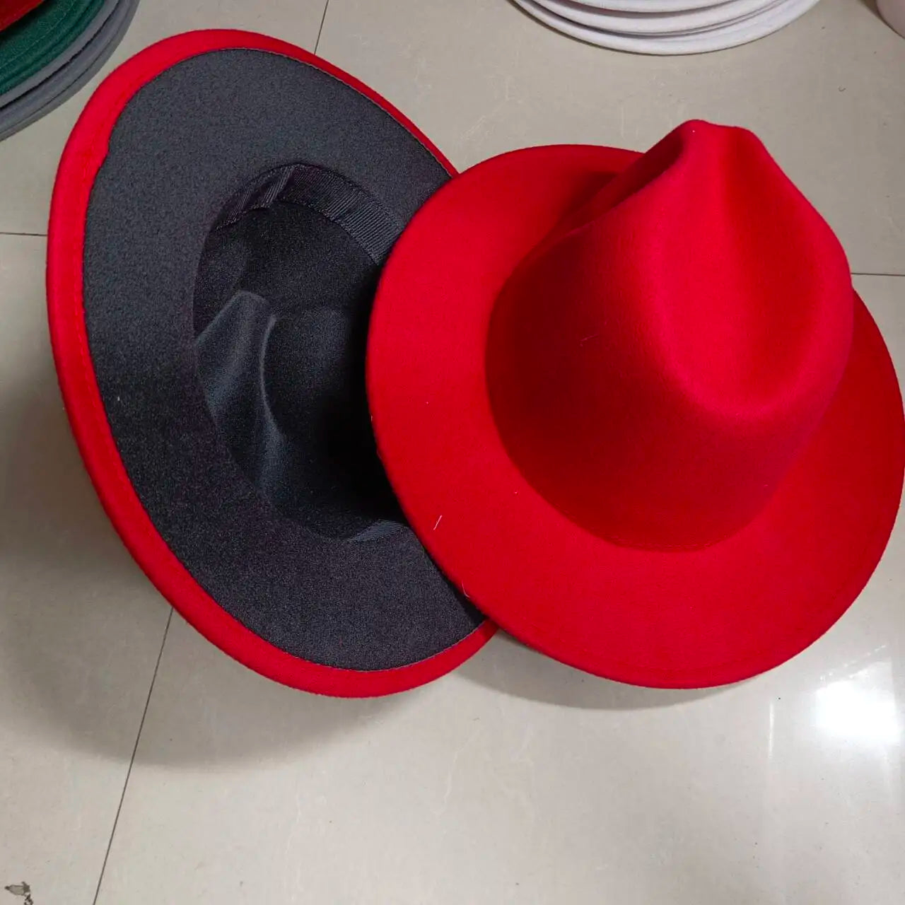 Sombreros Fedora Hat Dual Color Classic Jazz Hat Soft Fedora Hat Classic Men's and Women's Blue Jazz sombreros