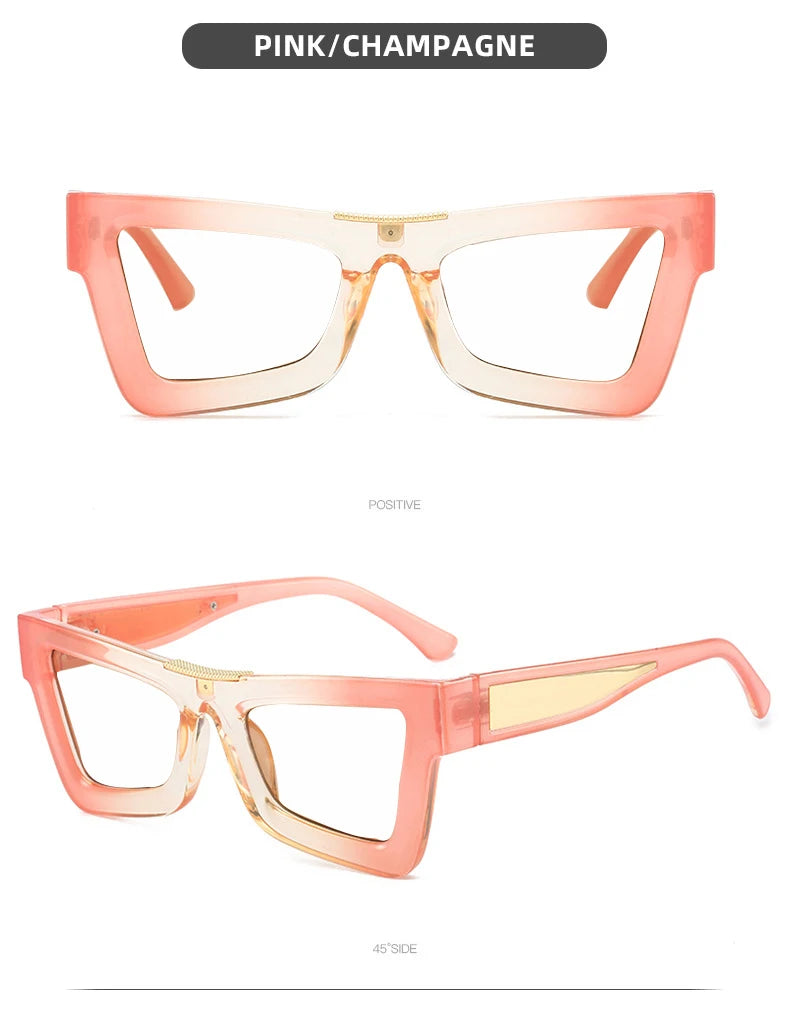 Fashion Personality Colorful Cat Eye Reading Glasses Women Men Luxury Big Frame Anti Blue Light Glasses Presbyopia Eyeglasses