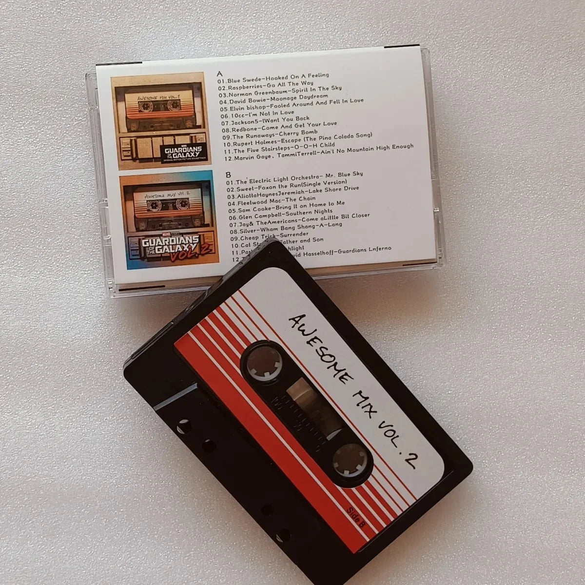 Movie Guardians of the Galaxy Star-Lord Music Tape Rocket Raccoon 1+2 Album Cassettes Cosplay Walkman Recorder Soundtracks Box