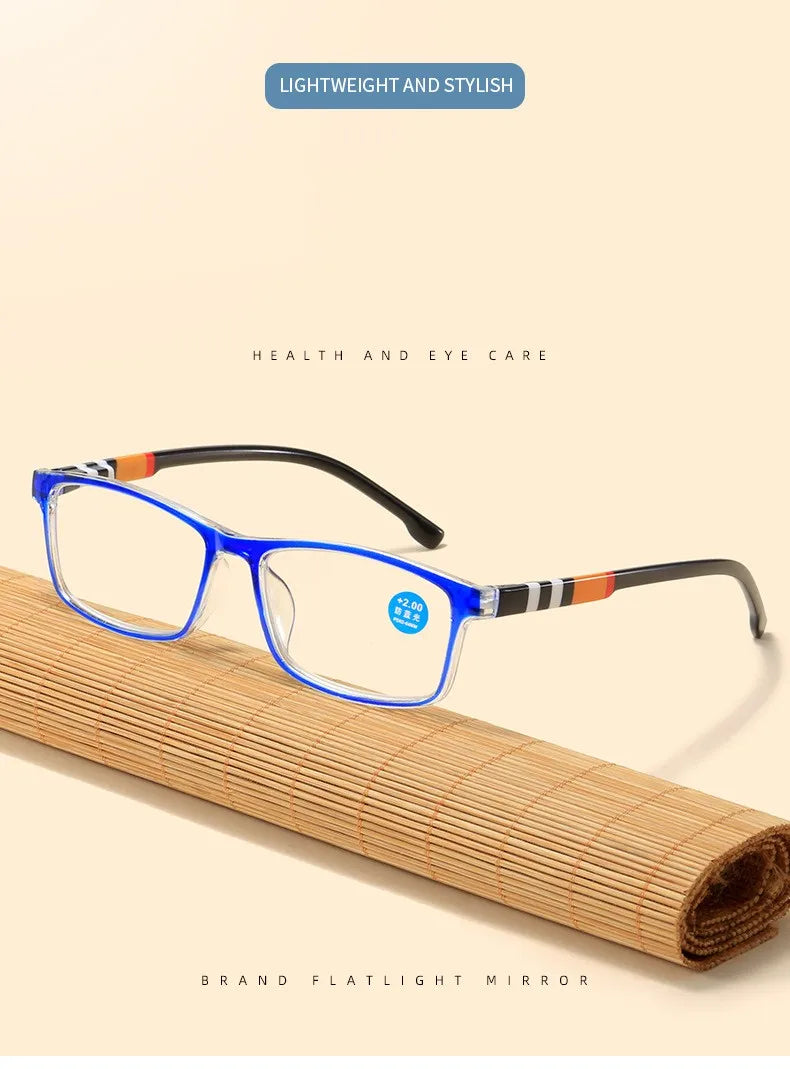 Fashion Anti-Blue Light Reading Glasses Spring Leg Men Women Presbyopia Reading Eyewear Optical Glasses + 1.0 + 1.5 + 2.0 + 2.5