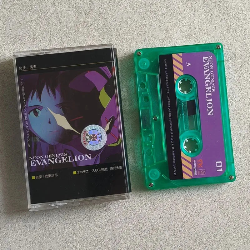 Evangelion Music Tape Anime Ikari Shinji Evangelion-01 Music Walkman Cassettes Cartoon Soundtracks Box Walkman Tape Collectible