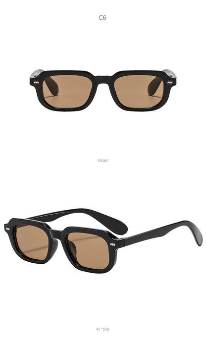 Small Square Eyewear Computer Glasses Frame Women Men Anti Blue Light Blocking Sunglasses Outdoor Zero-power Spectacle Eyeglass