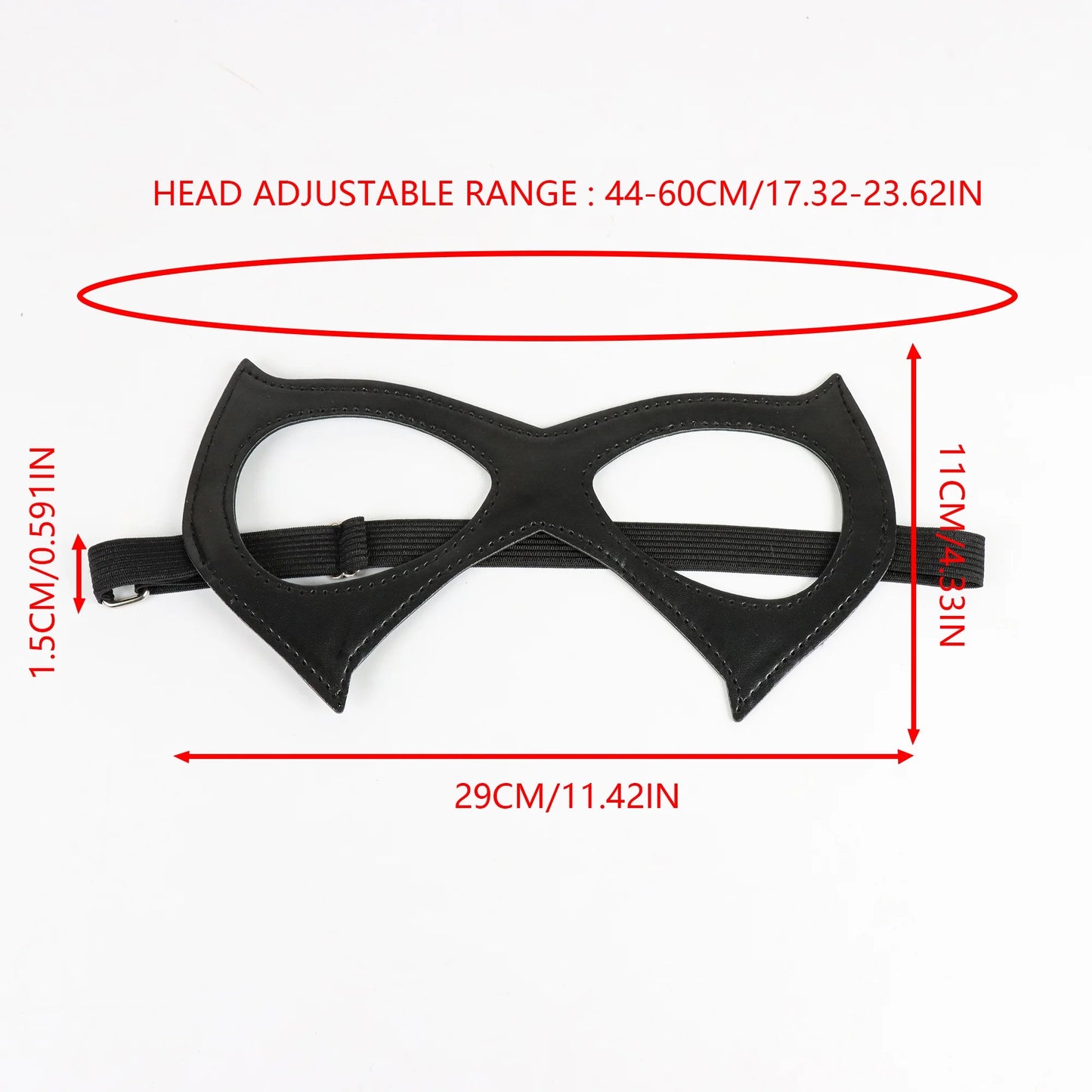 1pc Half Face Cat Eye Costume Mask Woman Black Leather Cat Mask Masquerade Mask For Halloween Party Cosplay