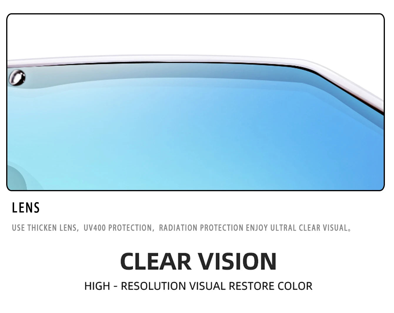 Rivet Lens Fishing Sunglasses for Men and women Fashion Casual Oversize Goggles with UV Protection for Hiking Golf, Beach