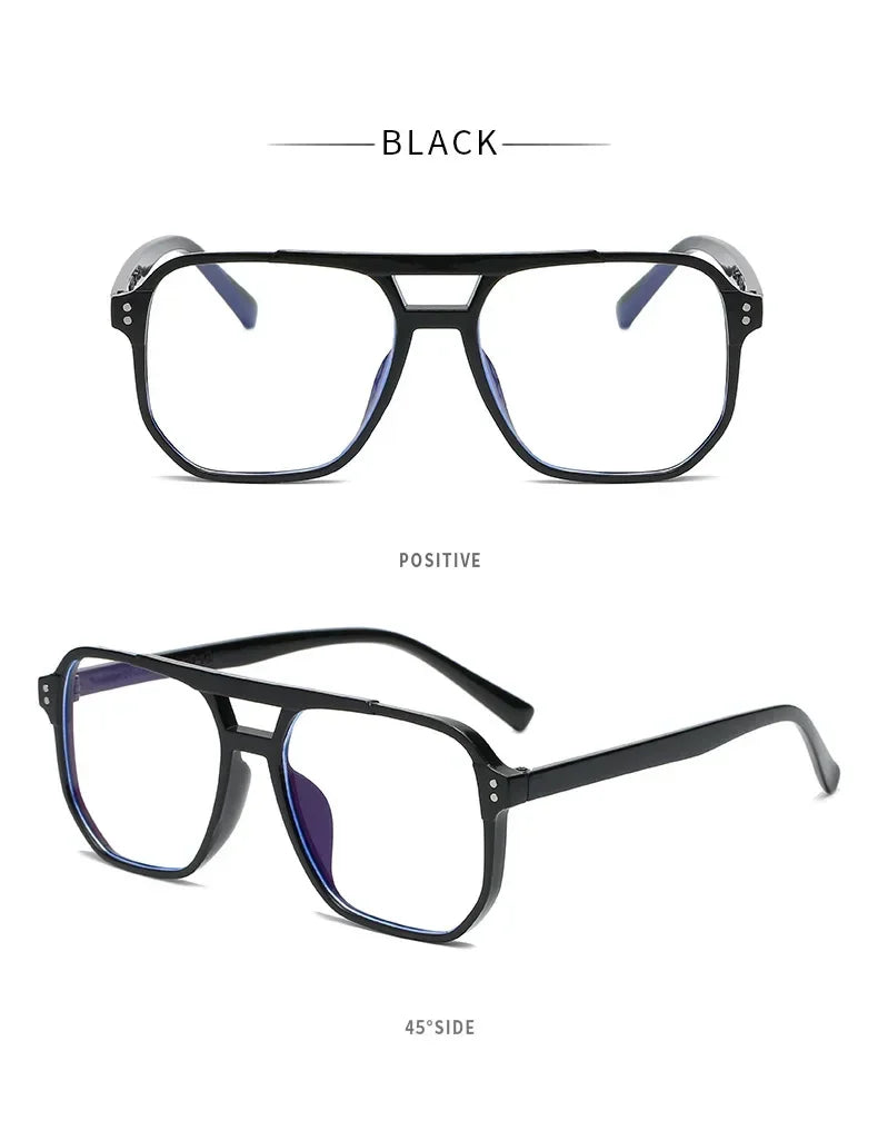 Transparent Computer Glasses Frame Women Men Anti Blue Light square Eyewear Blocking Glasses Optical Spectacle
