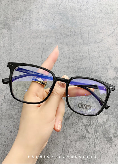 Square Transparent Men's Reading Glasses Vintage Frames Computer Blue Light Blocking TR90 Male Presbyopic Eyeglasses Leesbril +2
