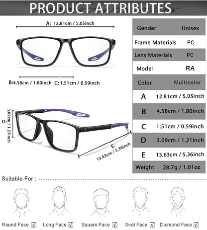 3 Pairs Reading Glasses Photochromic Classic Square Far Sight Presbyopic Glasses Anti Blue Light Blocking Ultralight Eyewear