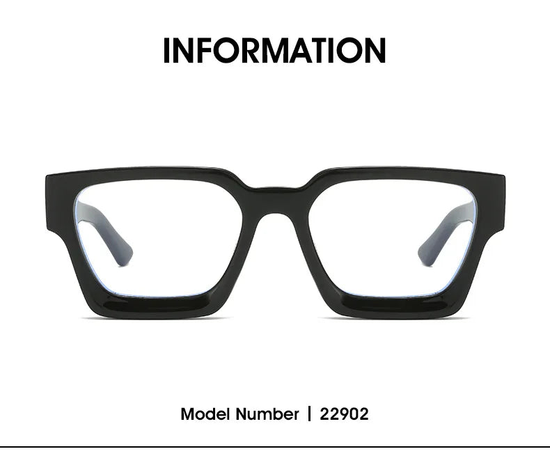 Oversized Square Reading Glasses For Women Brand Designer Blue Light Blocking Eyeglasses Green Leopard Prescription Glasses Men