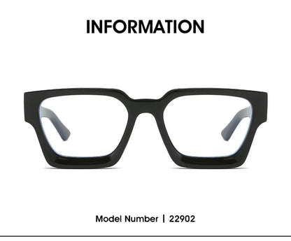 Oversized Square Reading Glasses For Women Brand Designer Blue Light Blocking Eyeglasses Green Leopard Prescription Glasses Men