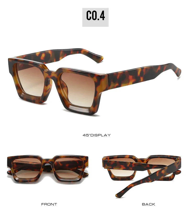 JNPCXI Fashion Square Women Luxury Sunglasses Retro Green Brand Designer Men Trending Sun Glasses Shades UV400