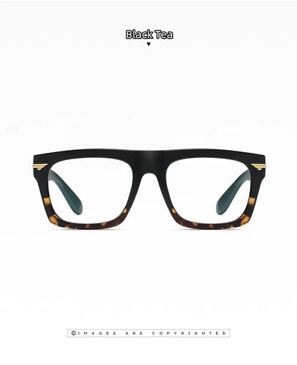 2022 Retro Big Square Frame Designer Reading Glasses Anti Blue Light Computer Eyeglasses Prescription Eyewear Diopters 0 to +6.0