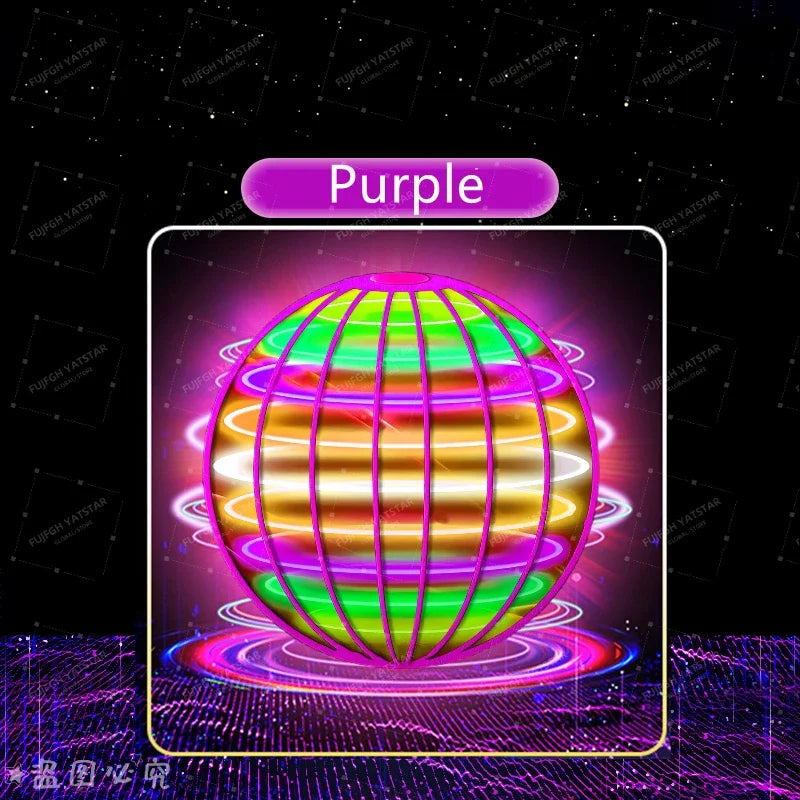 Pro Magic Flying Ball with LED Glow Lights, 360° Rotating Hand-Controlled Gyro Spinner Hover Orb, Fidget Toy for Teens and Adult