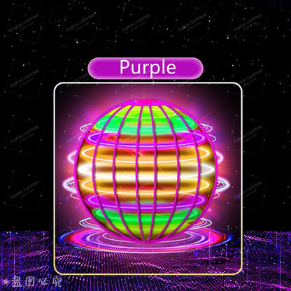 Pro Magic Flying Ball with LED Glow Lights, 360° Rotating Hand-Controlled Gyro Spinner Hover Orb, Fidget Toy for Teens and Adult