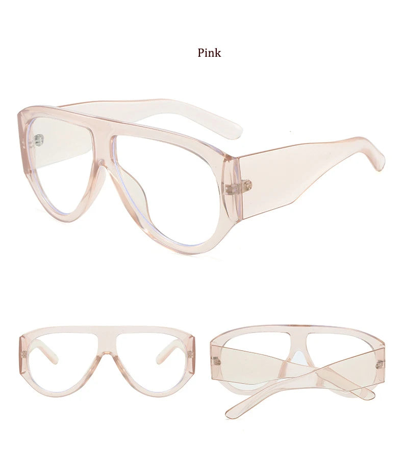 Big Frame Pilot Reading Glasses Frame Women Classic Oversized Prescription Eye Glasses Frame Brand Computer Eyeglasses Unisex