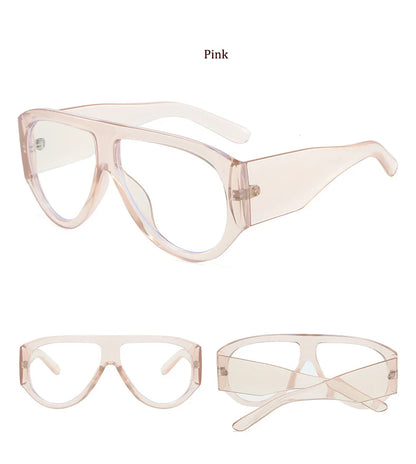 Big Frame Pilot Reading Glasses Frame Women Classic Oversized Prescription Eye Glasses Frame Brand Computer Eyeglasses Unisex