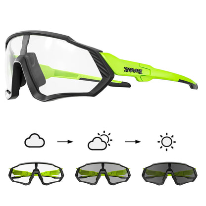 Kapvoe New Outdoor Photochromic Cycling Sunglasses Men Women Road Mountain Bike Bicycle Cycling Glasses Sport Running Eyewear