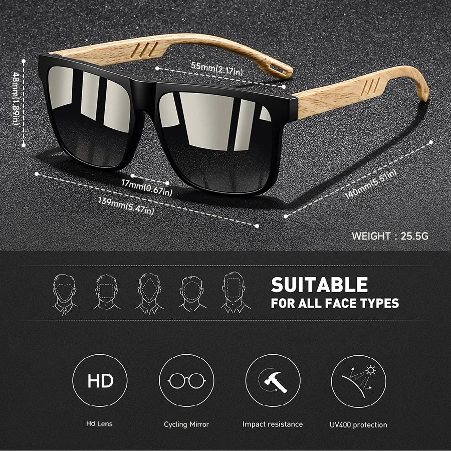 New Fashion Vintage Square Square Frame Sunglasses Men Women Fishing Driving Luxury Brand Designer Sun Glasses UV400 Eyewear