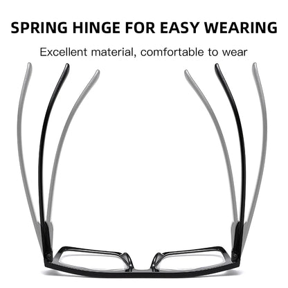 2025New Style Square Frame Big Face Slimming Reading Glasses Trendy Rice Nail Reading Glasses