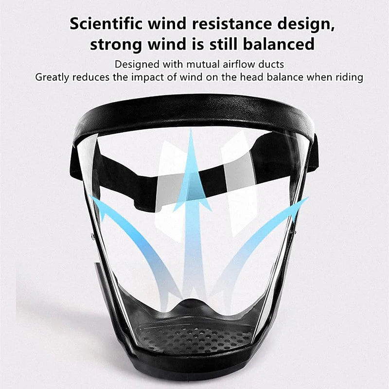 6 Colors Transparent Face Mask Full Face Shield Safety Glasses Eye Protection Windproof Dustproof Anti-splash Kitchen Tool New