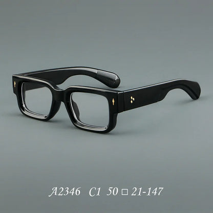 HONKAN Vintage Rectangle TR90 Frame Men's Myopia Glasses Luxury Brand Thick Frames Anti Blue Light Reading Glasses Men Women
