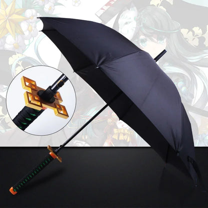 Demon Slayer Sword Umbrella One Piece Roronoa Zoro Katana Umbrella Real Full Size Japanese Anime Long Parasol Home Accessories