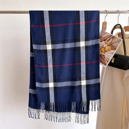 Autumn Winter Fashion Cashmere Imitation Scarf Men Women Warm Thickening Shawl Neckerchief Scarves Accessories Bufanda Tassel