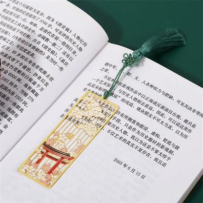 1pcs Chinese Style Bookmarks Retro Metal Bookmark School Supplies Reading Accessories Aesthetic Stationery Book Lover Gifts