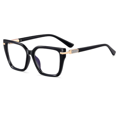 R57522 Women Tr90 Blue Light Blocking Glasses Frame Comfortable Spring Hinge Presbyopia Eyeglasses Customizable Diopters