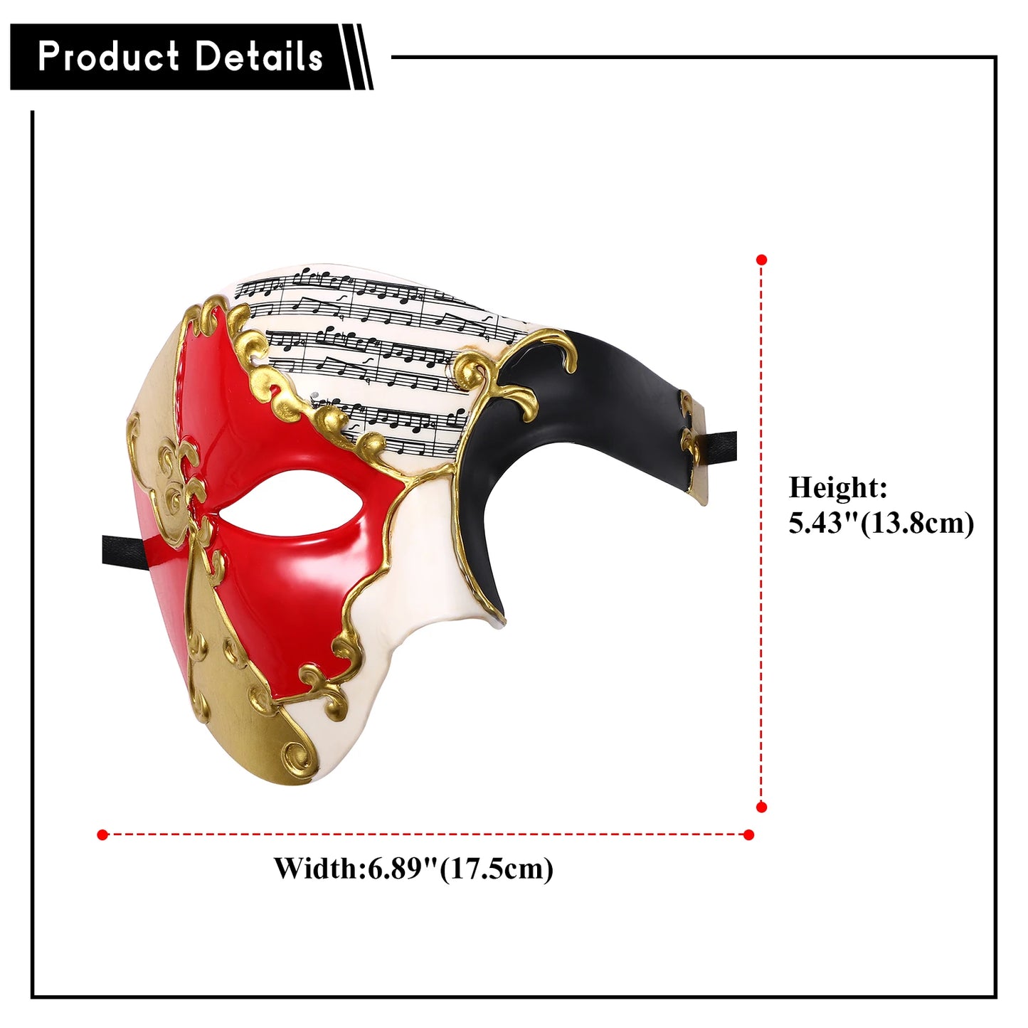 BONISKISS 2024 Men's Halloween Masquerade Mask Vintage Charm Venetian Phantom Of The Opera Half Face With Festive Party Look