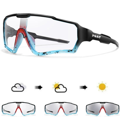 POAT Brand Men Women MTB Bike Bicycle Photochromic Eyewear Cycling Fishing Running Glasses New Style Sunglasses Sports